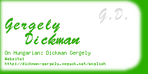 gergely dickman business card